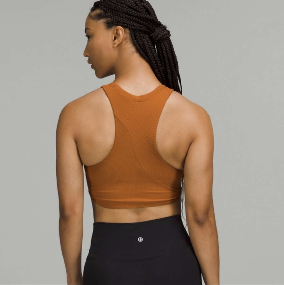 Lululemon Ribbed Longline Yoga Bra *Light Support, C/D Cup Butternut Brown - Picture 3 of 9